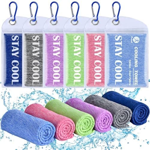 Pleneal Cooling Towels - 6 Pack Cooling Towel (40"x12"), Ice Gym Towels for Working Out, Microfiber Cooling Towels for Neck and Face, Yoga Towel for Home Gym, Workout & More Activities - Image 1