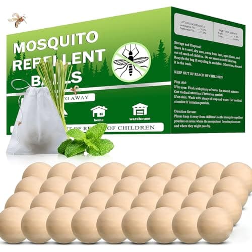 Mosquito Repellent Outdoor Patio 36 Balls - Mosquito Repellant Indoor & Outdoor for Yard Home Patio Travel Camping, Keep Mosquitoes Away from Door Patio - Image 1