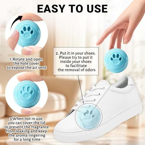 STRN Sneaker Deodorizer Balls 8 Packs Baby Powder Scent Shoe Odor Elimination, Scented Plastic Ball, Long-lasting Freshness Shoe Deodorizer for Sneakers Gym, Bags, Cars and Small Spaces - Thumbnail 3