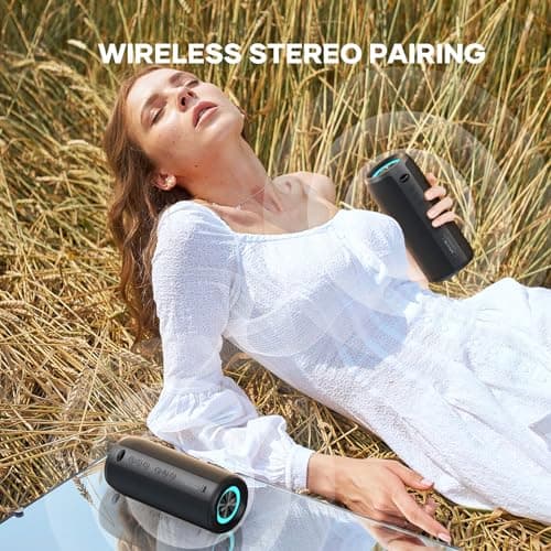 Bluetooth Speaker IPX6 Waterproof.Musibaby M88pro with Loud Stereo Sound,Portable Wireless Speaker,40H Battery,Bluetooth 5.3,Dual Pairing, Shower Outdoor Speaker for Party, Beach, Gifts Ideal. - Thumbnail 5
