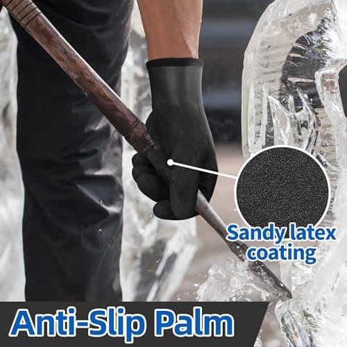 Schwer 2 Pairs 100% Waterproof Winter Work Gloves, ANSI A2 Cut Resistant Freezer Gloves for Outdoor Cold Weather Keep Hands Warm, Thermal Insulated Gloves for Shoveling Snow, Ice Fishing, XXL - Thumbnail 5