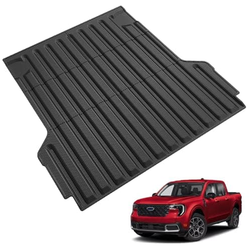Lumway Truck Bed Mat for 2022-2026 Ford Maverick Hybrid & Gasoline 4.5FT, TPE All Weather Durable Truck Bed Liner for Ford Maverick Accessories (Not fit with Drop-in Bed Liner)