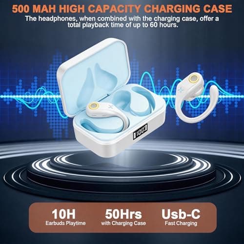 AI Translation Earbuds Real Time 145 Languages Noise Cancelling Headphones 60H Playtime Translator Audifonos Traductores Inglés Español, Translating Ear Buds for Business, Travel, Meeting, Learning - Thumbnail 5