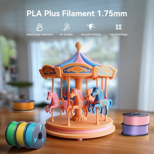 SUNLU PLA Plus Filament 1.75mm Black 1KG, Neatly Wound 3D Printer Filament 1.75mm, PLA+ 1000g, Dimensional Accuracy +/- 0.02 mm, Fit Most FDM 3D Printers, 1kg Spool (2.2lbs), Black - Thumbnail 2