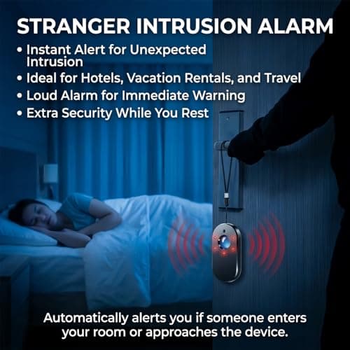 Hidden Camera Detector & GPS Tracker Finder – RF Signal Scanner with Magnetic Field Detection, Infrared Camera Lens Finder, Stranger Intrusion Alarm, Portable Anti Spy Device for Home, Hotel & Travel - Thumbnail 6