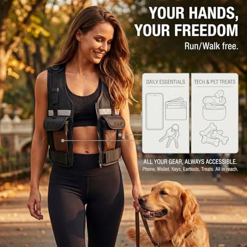 DeerFable 2026 Upgrade Adjustable Weighted Vest 2-16 lbs, Zip Design Weight Vest for Women & Men, Durable Strength Training Vest with Reflective Strips & Pockets, Ideal for Walking Running/Rucking/HIIT/Home/Gym - Thumbnail 4
