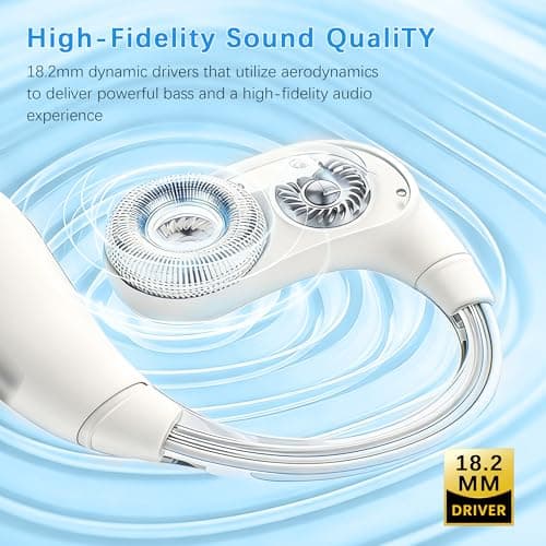 Essonio Open-Ear Headphones Over Ear Earbuds with Ear Hooks, Ultra-Lightweight Comfort Fit Touch Control Spatial Audio 35H Playtime AI Noise Cancellation IPX5 Waterproof - Thumbnail 2