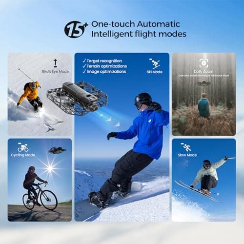 HOVERAir X1 PRO 4K Drone with Camera, Foldable Action Flying Camera with 42 KM/H Follow Speed, 15+ Fully Automatic Flight Modes, Fly Anywhere with OmniTerrain, SmoothCapture 2.0(Skiing Combo) - Thumbnail 3
