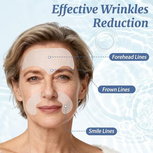 Forehead Wrinkle Patches & Smile Line Patches Overnight, jelly wrinkles patches with Collagen, Smoothing before dates or makeup, Gentle Facial Wrinkles for Day or Overnight, Skin Gifts for Women & Men - Thumbnail 6