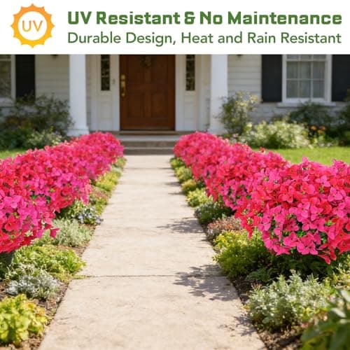 Apeair 12 Bundles Artificial Flowers for Outdoors，Plastic Flowers Uv Resistant Fake Plants Bulk for Spring Summer Hanging Planter Porch Window Garden Home Decor - Thumbnail 3