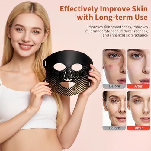 Red Light Therapy for Face Red Light Mask Infrared LED Mask Light 660nm & 850nm Near Infrared Light Therapy Valentines Day Gifts for Her - Thumbnail 5