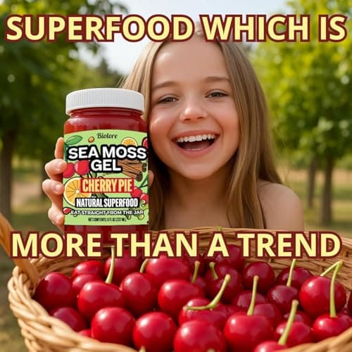 Biolore Sea Moss Gel Cherry Pie – Flavored Superfood with Natural Electrolytes – Wildcrafted Mango Jam Sea Moss, with Minerals, Vegan, Made in USA – 8oz Trial Size - Thumbnail 4
