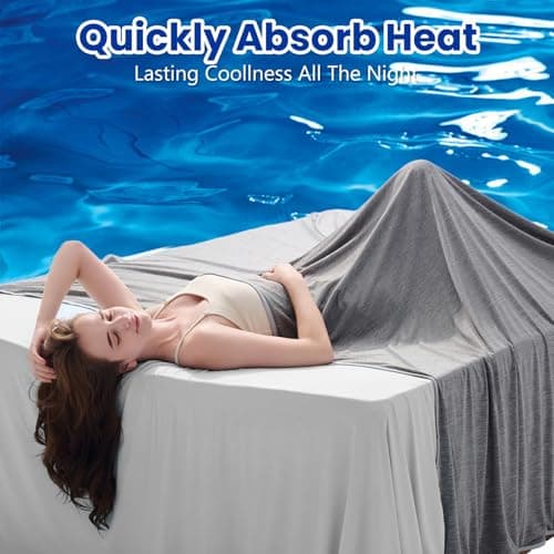 Topcee Cooling Blanket (90"x90"Queen Size) for Sweats Absorbs Heat to Keep Adults Cool on Warm Nights, Q-Max 0.5 for Hot Sleepers, Ultra-Cool Lightweight Blanket for Bed - Thumbnail 2