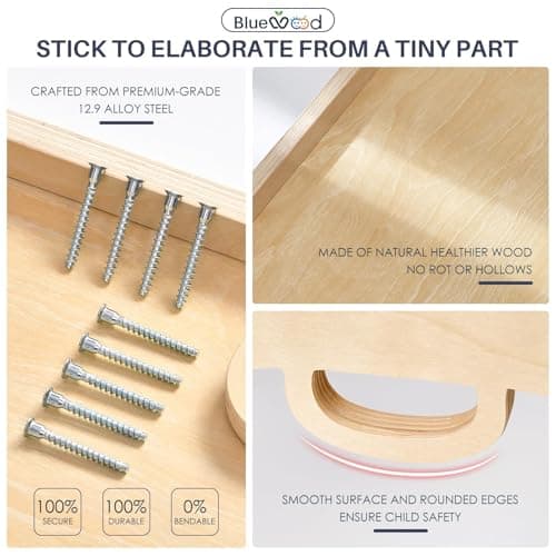 BlueWood Pikler Triangle Set with Cushion, 8-in-1 Foldable Wooden Toddler Climbing Toys Indoor Playground Jungle Gym Montessori Philosophy Climber for 2-6 Years Old, Baby, Kids (Rainbow) - Thumbnail 4