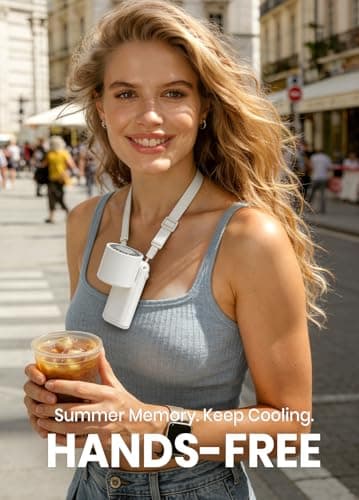 Deyhoc Portable Handheld Turbo Fan, 1-199 Speed Adjustable with LED Display, High-Power Motor, Rechargeable Battery, 4 IN 1 Pocket Design Mini Fans for Indoor/Outdoor/Travel/Work, White - Thumbnail 6