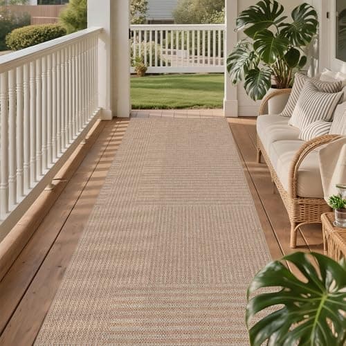 Arvenchy Easy Jute Rug 2.5x8: Indoor Outdoor Natural Boho Area Rugs for Hallway Patio Non Slip - Farmhouse Neutral Contemporary Carpet Mat for Entryway Kitchen Laundry Room Bedroom Washable - Image 1