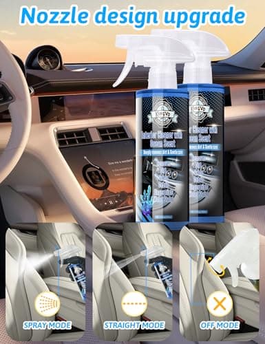 Car Cleaner Interior, Leather Cleaner Upholstery Interior Ceaning Kit Carpet Dashboard Shiny Car Stuff for Vinyl,Plastic,Fabric,Carpet & More,Ocean Scent - Thumbnail 5