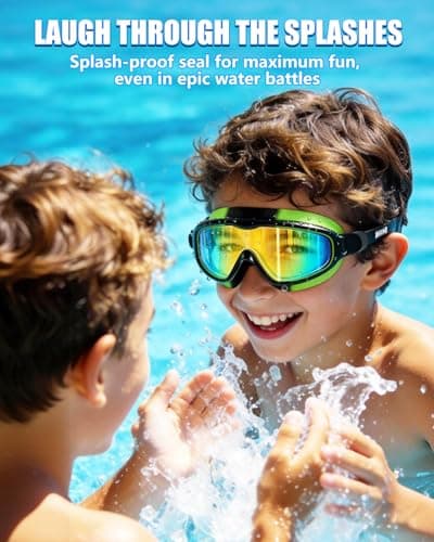 Aegend Swim Goggles for Kids Youth 3-14 – 2 Pack Wide Frame Anti-Fog Anti-UV Clear Vision Swimming Goggles for Beginners, Swimmers – Ideal for Pool, Beach, Swim Lessons, Summer Vacation - Thumbnail 4