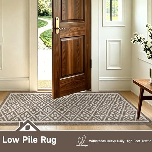 Ileading Laundry Room Runner Rug 2x6ft Non Slip Funny Kitchen Floor Mats with Rubber Backing Machine Washable Low Profile Indoor Decor Carpet for Doormat Hallway Entryway Petmat Garage Balcony(Brown) - Thumbnail 5