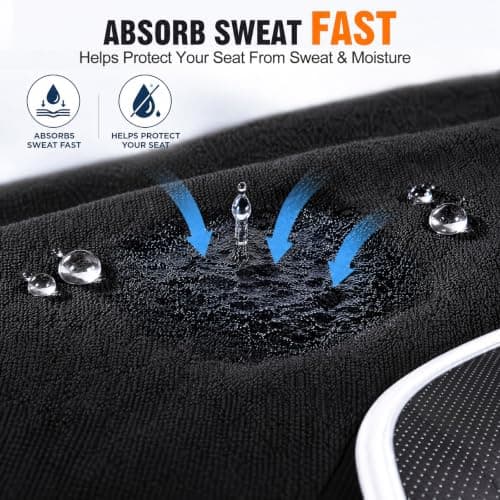 KIGEMOS Car Seat Cover Towel for Cars, SUVs, Vans and Trucks, 2 Pack, Black - Thumbnail 3