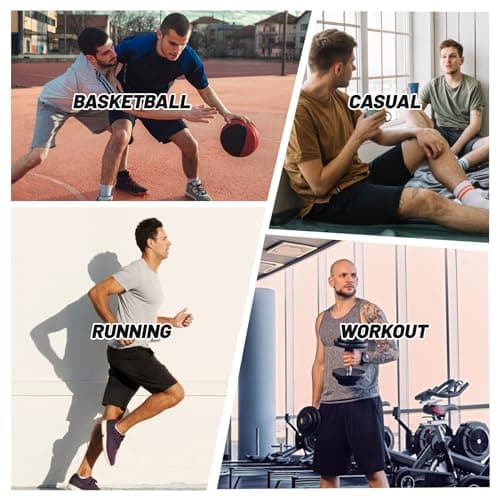 BOOJO Men's Athletic Gym Shorts - Quick Dry Black Casual Basketball Shorts with Pockets for Running Workout Activewear - Thumbnail 5