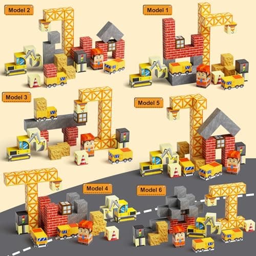 MEIQ 49PCS Mini Magnetic Building Blocks for Kids Ages 3-8 | STEM Educational Travel Toys with Portable Iron Storage Box | Construction Learning Gift for Toddlers, Boys & Girls - Thumbnail 6