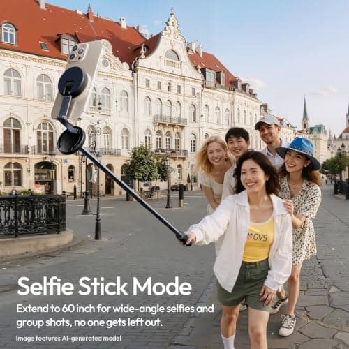 ULANZI Magnetic Phone Tripod, MT85 Auto Open Tripod for Magsafe with Enhanced 4-Leg, 60'' Selfie Stick Extendable Phone Stand, Content Creator Essentials for iPhone 17/16/15/14/13/12 Black - Thumbnail 4