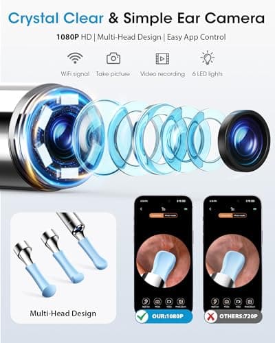 Ear Wax Removal Kit with Camera – Ear Cleaner Tool for Safe & Effective Ear Care – Includes Ear Camera for Visual Inspection & Gentle Ear Irrigation System – Complete Ear Cleaning Solution - Thumbnail 5