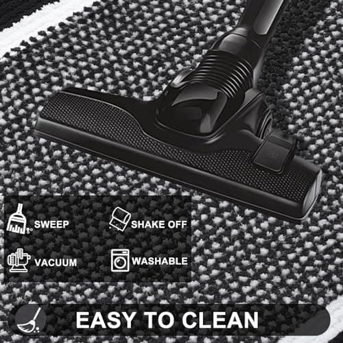 Colorxy Indoor Door Mat, Non-Slip Absorbent Resist Dirt Entrance Mat, Sturdy Low-Profile Inside Floor Carpet Mats, Washable Front Entry Doormats for Entryway, 59''x36'', Black - Thumbnail 6
