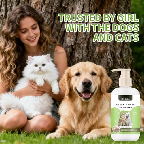 Pet Shampoo, Clean Care Shampoo for Dogs and Cats, Seasonal Itch Relief Shampoo, for Allergies, Itching, Skin and Coat Supplement, Helps Shedding-Gentle Care for Long, Short & Curly Hair - Thumbnail 4