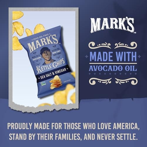 MARK’S Kettle Cooked Avocado Oil Potato Chips, Sea Salt & Vinegar – Gluten Free and Seed Oil Free | Sea Salt and Vinegar, 5 oz (Pack of 3) | Non-GMO, Chips for Clean & Healthy Snacking - Thumbnail 6