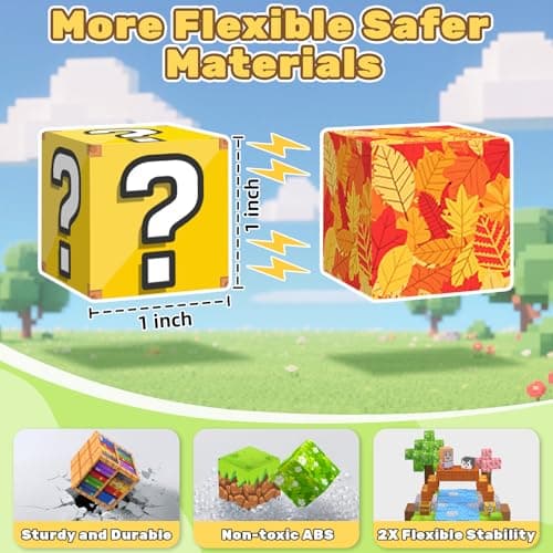 LionFuny Magnetic Blocks, 300Pcs Magnetic Building Blocks Sets, STEM Montessori Stacking Sensory Education Magnet Toys for Kids Toddlers Boys Girls Ages 3 4 5 6 7 8-12 Birthday Gifts, 1" Large Size - Thumbnail 2