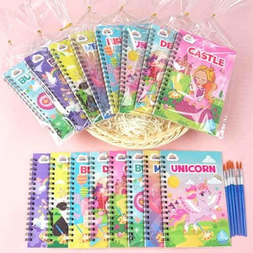 ZMLM 24 Water Coloring Books for Kids Party Favors - Bulk Mini Coloring Books for Kids Ages 4-8,Small Birthday Goodie Bag Stuffers School Teacher Return Gift Art Crafts Classroom Prizes (Girl) - Thumbnail 4