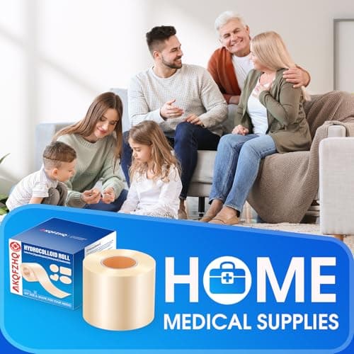 Medical Grade Hydrocolloid Roll for Wound Care, 2in*6.5ft Adhesive Hydrocolloid Bandages, Waterproof Pimple Patch Roll, Ultra Absorbent Large Hydrocolloid Patch for Acne, Blisters,Burns,and Minor Cuts - Thumbnail 6