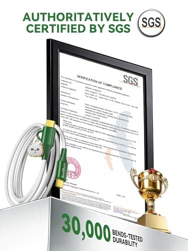 Pet Memorial USB C to USB C Cable, 240W Fast Charging | 30000 Bends SGS Certified | Nylon Braided Type C Cord, Daily Gift for Cat Owner and Pet Lovers for iPhone Samsung MacBook, 3.3FT-Persian - Thumbnail 2