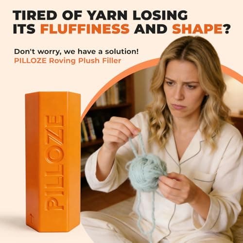 Pilloze Chunky Yarn Fluffer - Yarn Fluffing Tool for Crochet & Knitting Projects, Compact Portable Yarn Texture Enhancer for DIY Craft Enthusiasts, Orange - Thumbnail 5