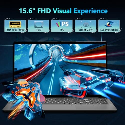 Gaming laptop Core processor (up to 3.40GHz) 16GB RAM 512GB SSD,traditional laptop computers 15.6 Inch FHD Display 1920*1080,with WIFI BT 5.0 Lap top-For Students/Commuters/Business Professionals - Thumbnail 3
