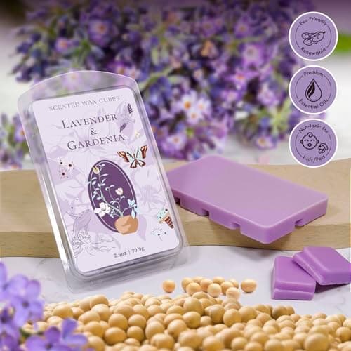 STRN Wax Melts Natural Soy Wax Cubes with Essential Oils, 8x2.5oz Long-Lasting Fragrance Refreshing Wax Melt for Wax Warmers, Lavender & Gardenia, Sage, Chamomile, Sandalwood Scent for Home, Spa - Thumbnail 3
