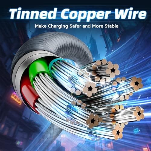 USB C to USB C Cable, Multi Charging Cable with 4 Type-C Connectors, 4 in 1 Charger Cord Type C, Multiple Charger Cord for iPhone 17/16/15, iPad,Galaxy S24/23, Switch, Power Bank, Tablets [5FT] - Thumbnail 6