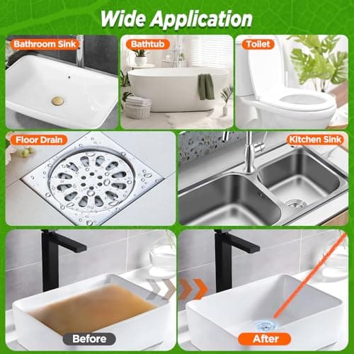 Forlivese 3 Pack 25 Inch Drain Snake,Drain Clog Remover,Sink Snake for Sewer Kitchen Sink Bathroom Tub Toilet Clogged Drains Relief Cleaning Tool - Thumbnail 5