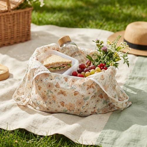 RUIPBOTE 12 Pack Reusable Grocery Bags, Foldable Shopping Bags with 6 Patterns, Reusable Tote Bags for Grocery, Travel, Gift - Thumbnail 3