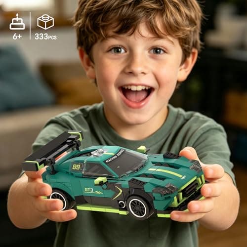Xbert brix Race Car Building Sets, Sport Car Model Kit for Kids,Boys, Racing Fans, Supercar Play Toys, Collectible Vehicle Building Blocks Set, Ideal Gift for Birthday - Thumbnail 4