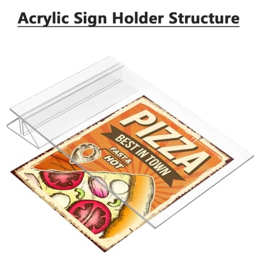 MaxGear 8.5 X 11 Acrylic Sign Holder 6pack, Clear Display Stand Plastic Paper Stand, Double Sided Picture Holder for Table, Vertical Menu Flyer Display for Stores, Restaurants, Hotels, Office - Thumbnail 4