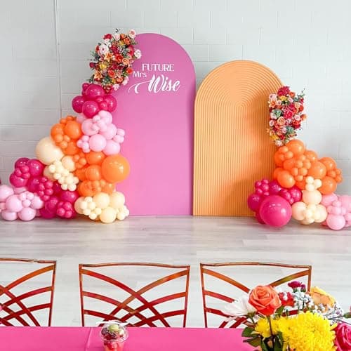 Balloons Pink Orange Yellow, 50PCS Pink Yellow Orange Balloon Arch Kit, Latex Party Balloons for Birthday Decoration Wedding Baby Shower Engagement Balloons Decoration Party Supplies - Thumbnail 3