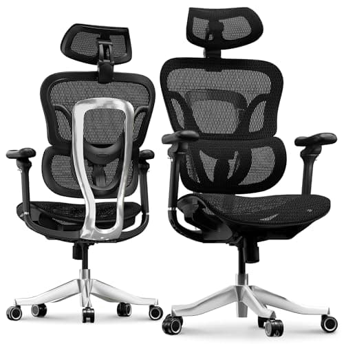 FLEXISPOT ErgoX Max Ergonomic Office Chair Black - Aluminum Alloy Frame & Base, 661 lb Capacity, 5D Armrests, 4D Adaptive Lumbar & 4D Headrest 1