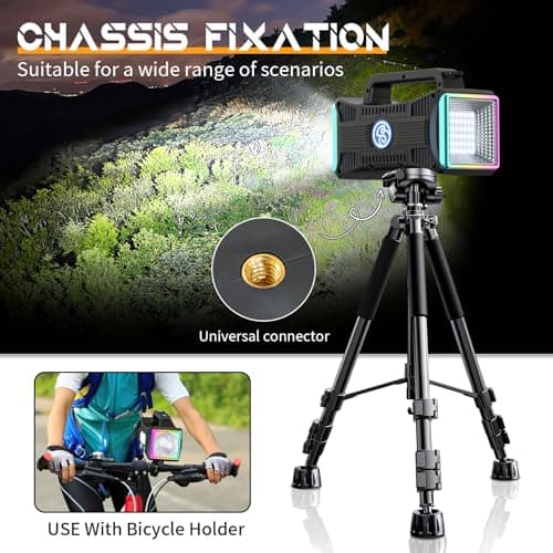 VIDOME Rechargeable Flashlight, LED Spotlight Flashlight Extra Large Lumens Ultra-Long Standby UV Flashlight Blacklight Waterproof - Thumbnail 6