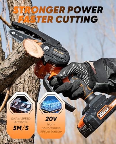 Saker Mini Chainsaw,2026 New Upgrade Portable Electric Chainsaws Cordless,Small Handheld Chain Saw Pruning Shears Chain Saws for Tree Branches,Courtyard and Garden - Thumbnail 3