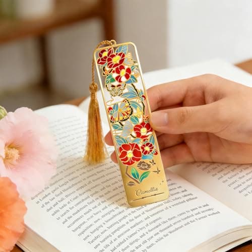 HOMTEK 3pcs Metal Flower Bookmarks with Tassel, Goden Hollow Butterfly Theme Book Marks for Reading Women, Cute Book Markers for Book Lovers Writers Readers Teens Women Teachers Students (Style B) - Thumbnail 5