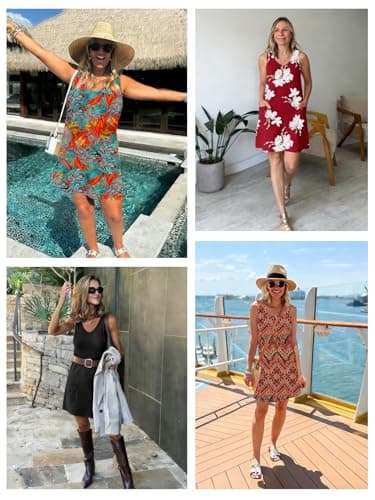 ATHMILE Womens Summer Dresses V Neck Sleeveless Tank Sundresses Beach Vacation Casual Clothes with Pockets - Thumbnail 2