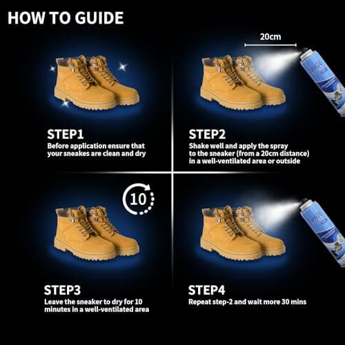 Shoe Protector Spray, Suede Protector Spray 10.15Oz, Rain & Stain Waterproof Protection for Sneaker, Handbags, Purses, Boots, Suede, Leather, Nylon, Fabric, Canvas, Nubuck - Thumbnail 3